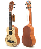 Spruce top floral soprano ukulele